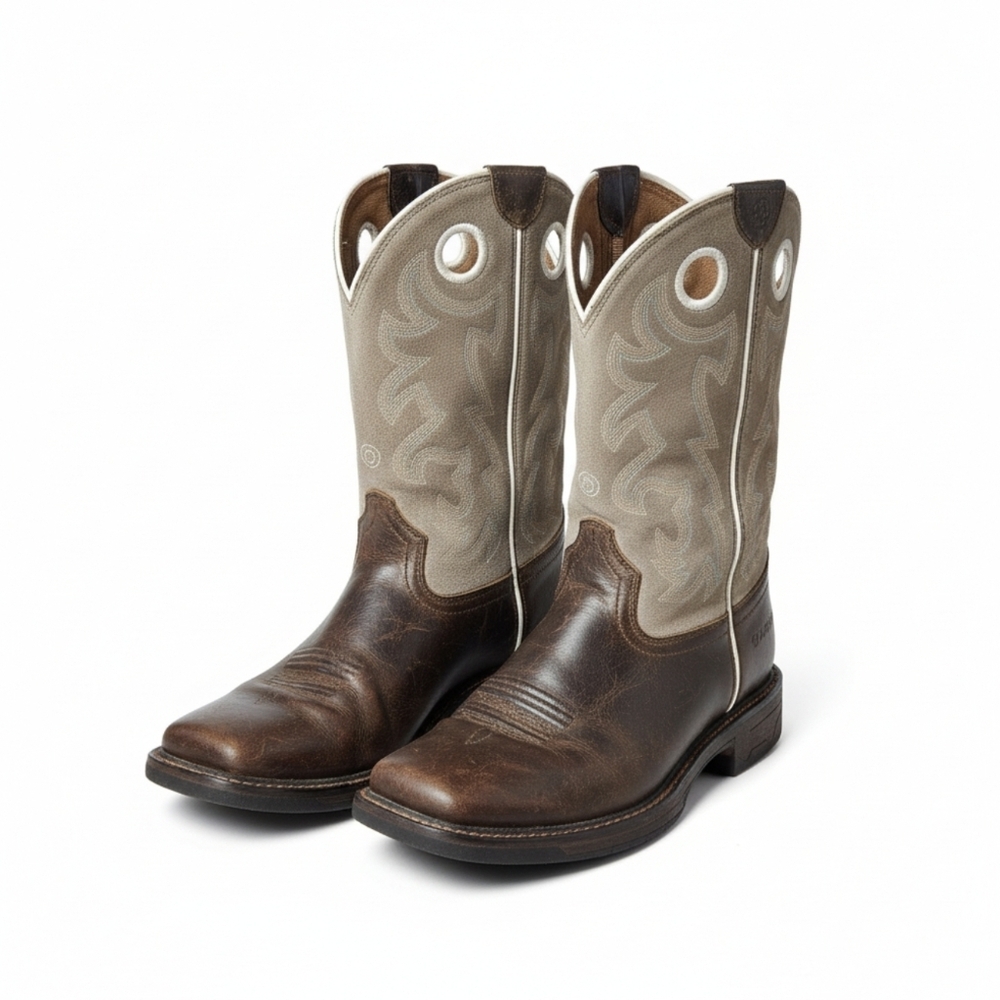 Ariat Heritage R-Toe Western Boots – Classic Genuine Leather Cowboy Boots